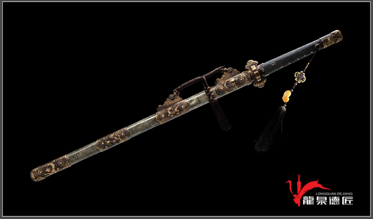 『豪華浮龍麒麟唐刀』  武具 刀装具 日本刀 唐剣  模造刀·模擬刀  居合刀 麒麟唐刀 模造刀 模擬刀 日本刀 居合刀 刀装具 太刀 軍刀 武具